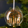 Personalised Wooden Family Tree Glass Dome Bauble, thumbnail 2 of 4