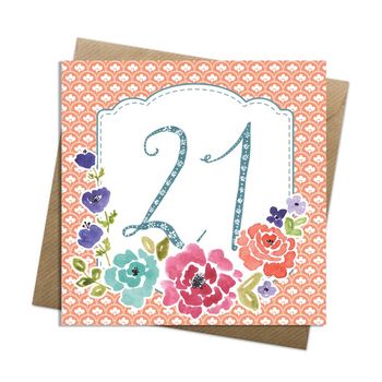 Floral Age Milestone Cards, 5 of 6