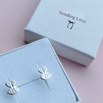 Sterling Silver Bumble Bee Earrings, 4 of 5