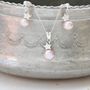 Sterling Silver Star And Pearl Necklace And Earrings, thumbnail 5 of 10
