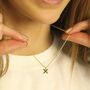 Kiss 'X' Necklace In Silver Or Gold Vermeil Plated, thumbnail 4 of 8