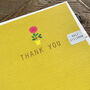 Gold Foiled Flower Thank You Card, thumbnail 1 of 4