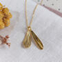 Gold Plated Birth Flower Month Personalised Necklace, thumbnail 8 of 10