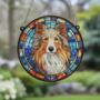 Sheltie Stained Glass Effect Suncatcher, thumbnail 2 of 6