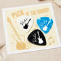 Personalised Name Guitar Plectrum / Pick Coloured Set, thumbnail 1 of 6