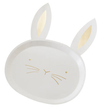 Gold Foiled Easter Bunny Paper Plates, 2 of 3