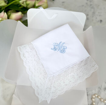 Personalised Bridal Wedding Handkerchief, 5 of 8