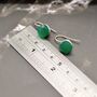 Green Onyx Sterling Silver Earrings, thumbnail 8 of 8