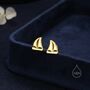 Sterling Silver Sailing Boat Stud Earrings, thumbnail 2 of 11