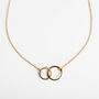 Gold Plated Interlinked Circle Necklace, thumbnail 1 of 5