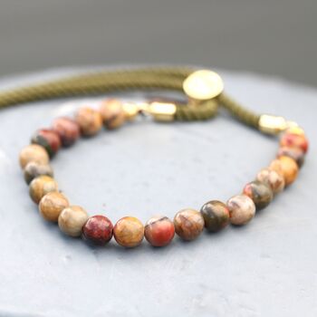 18 K Gold Plated Jasper Bracelet | Will Power, 5 of 5