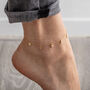 Gold Plated Sterling Silver Sea Life Anklet, thumbnail 1 of 2