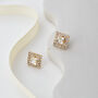 Swarovski Crystal Square Shaped Earrings, thumbnail 3 of 6