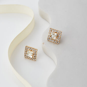 Swarovski Crystal Square Shaped Earrings, 3 of 6