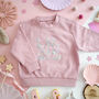Liberty Of London Lil Sis Children's Jumper Pink, thumbnail 1 of 6