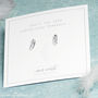 Feather Sterling Silver Stud Earrings, thumbnail 5 of 12