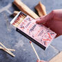 Personalised Floral Patterned Matchbox And Matches, thumbnail 1 of 3