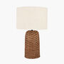 Brown Woven Seagrass Table Lamp, thumbnail 3 of 11