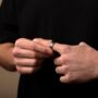 Mens Engraved 8mm Silver Plant Band Ring, thumbnail 3 of 11