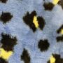 Denim Blue Leopard Faux Fur Viscose Snood, thumbnail 2 of 2