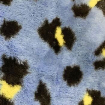Denim Blue Leopard Faux Fur Viscose Snood, 2 of 2