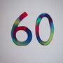 Handmade 60th / Any Age Watercolour Birthday Card, thumbnail 6 of 7