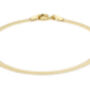 9ct Yellow Gold Herringbone Chain Bracelet, thumbnail 4 of 5