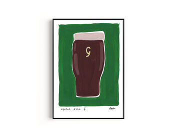 'Split The G' Guinness Hand Painted Art Print, 6 of 6