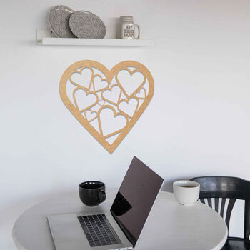 Love Heart Wooden Wall Art Romantic Wedding Gift, 3 of 9