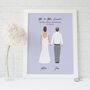 Bride And Groom Portrait Print, thumbnail 2 of 4