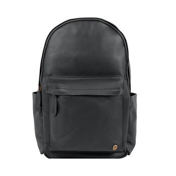 Personalised Black Leather Backpack With Side Pockets, 3 of 9