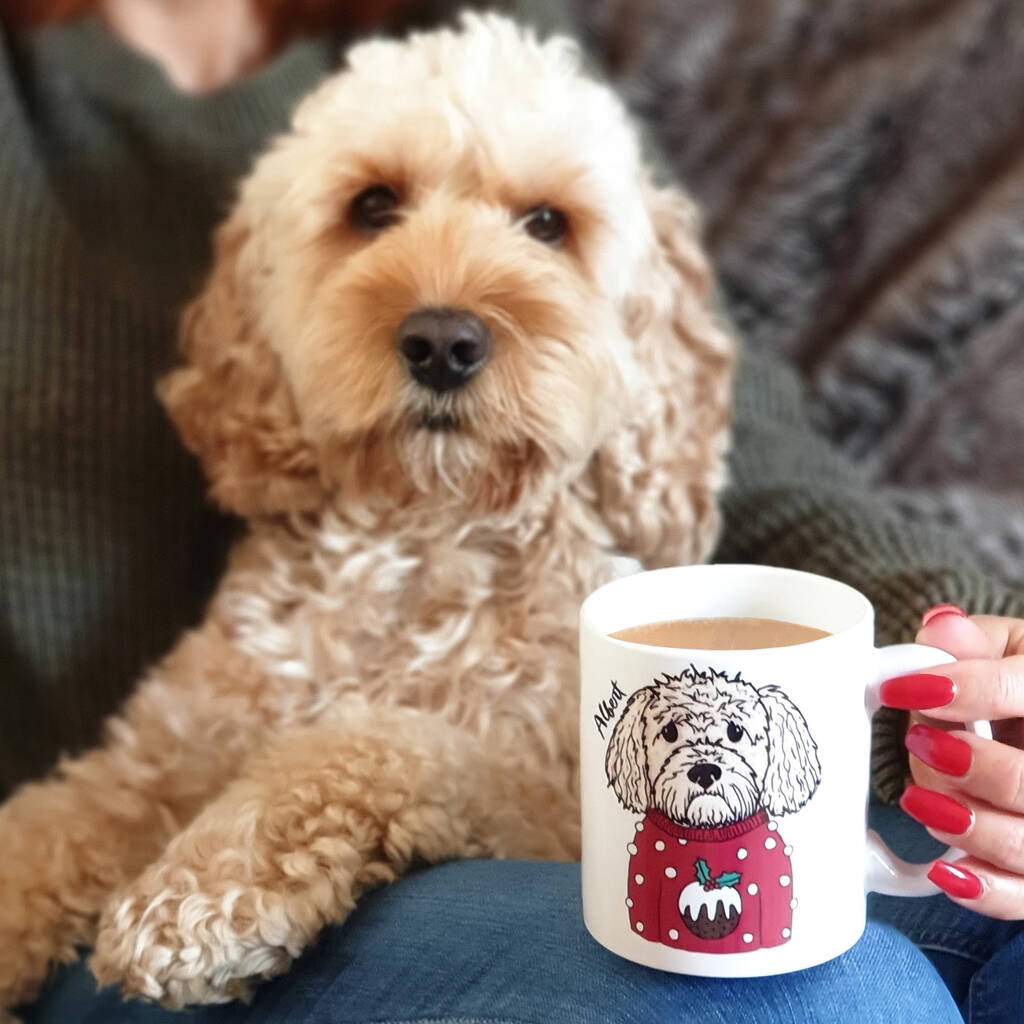 Personalised Christmas Dog Lover Stocking Filler Mug, 1 of 10