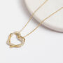 Crystal Encrusted Double Heart Pendant Necklace, thumbnail 6 of 9