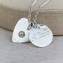 Sterling Silver Personalised Heart Birthstone Necklace, thumbnail 1 of 3