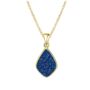 Blue Druzy Crystal 18k Gold Plated Necklace, thumbnail 4 of 5