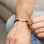 Men's Personalised Rough Braided Leather Bracelet, thumbnail 3 of 12