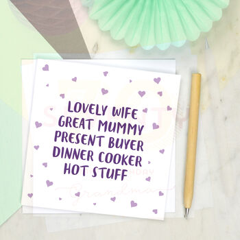 Personalised Wife Card, 2 of 3
