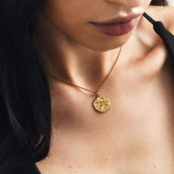 Graceful Gold Zodiac Pendant – Personalised Celestial Charm, 3 of 9