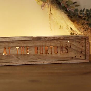 Personalised Wooden Christmas Light Box, 2 of 3