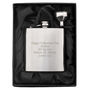 Engraved Stainless Steel Hip Flask With Gift Box, thumbnail 3 of 6