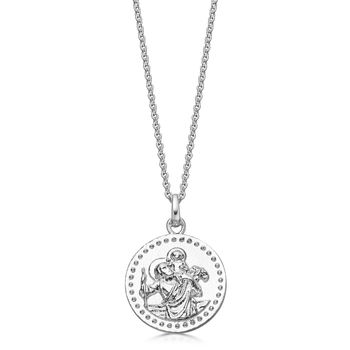 Modern Sterling Silver St Christopher Necklace, 4 of 6