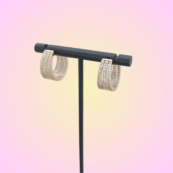 Gold Plated Hoop Earrings, 3 of 3