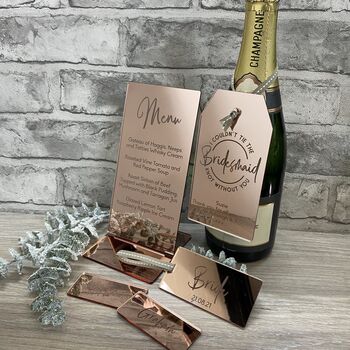Personalised Wedding Party Gift Bottle Tags, 7 of 9