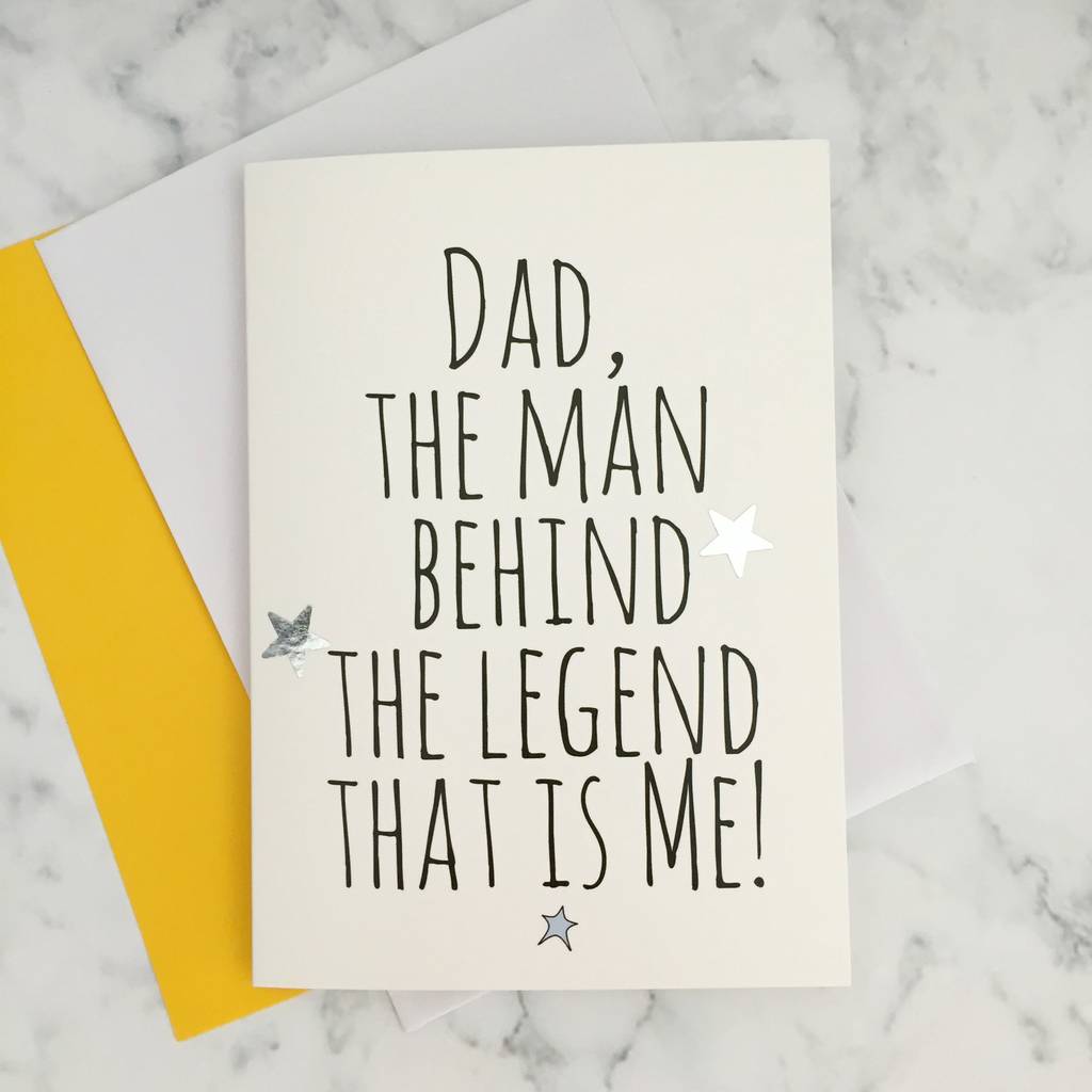 'Dad, Legend' Father's Day Card By Kelly Connor Designs ...