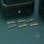 Zigzag Wave Crawler Earrings In Sterling Silver, thumbnail 6 of 10