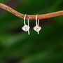 Tiny Sterling Silver And Crystal Hoop Drop Earrings, thumbnail 4 of 7