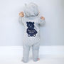 Personalised Baby Bear All In Onesie, thumbnail 2 of 6