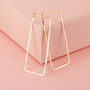 Rectangle Hoop Earrings In 14k Gold Filled, thumbnail 4 of 9