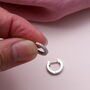 Sterling Silver Classic Circle Earring Hoop, thumbnail 2 of 3