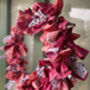 Handmade Pink Velvet Wreath, thumbnail 1 of 6